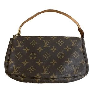 Authentic LV pochette accessoire leather handbag